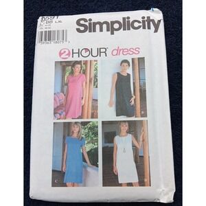 Uncut Pattern Shift Dress Size L XL Simplicity 9591 -2 Hour Easy 1996